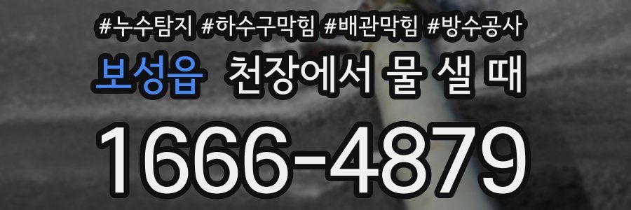 보성읍 천장에서 물 샐 때