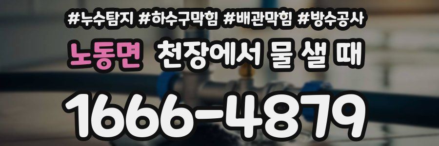 노동면 천장에서 물 샐 때