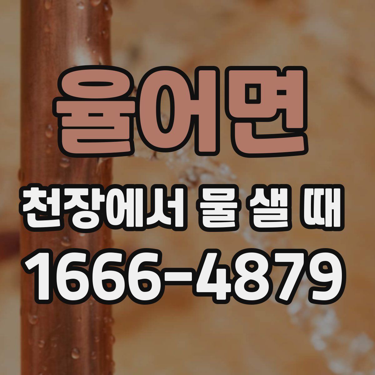 율어면 천장에서 물 샐 때