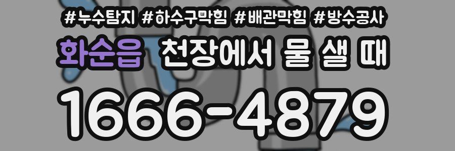 화순읍 천장에서 물 샐 때