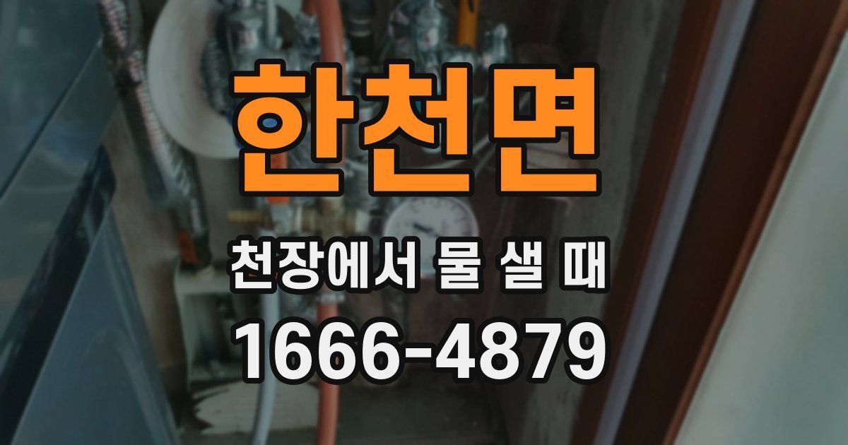 한천면 천장에서 물 샐 때