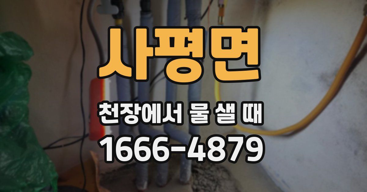 사평면 천장에서 물 샐 때