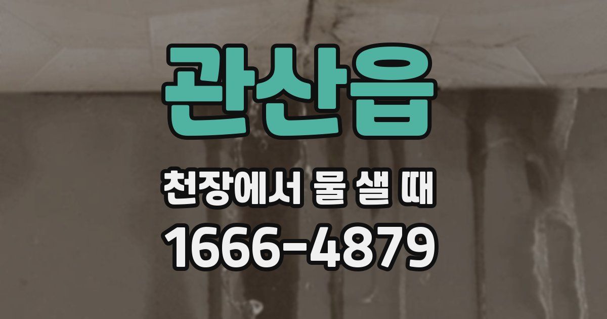 관산읍 천장에서 물 샐 때