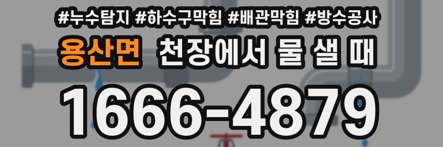 용산면 천장에서 물 샐 때