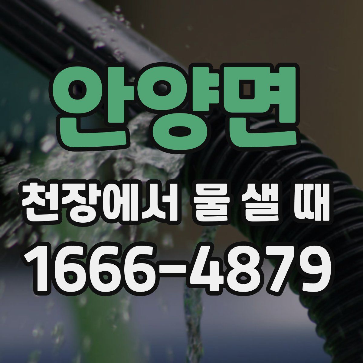 안양면 천장에서 물 샐 때