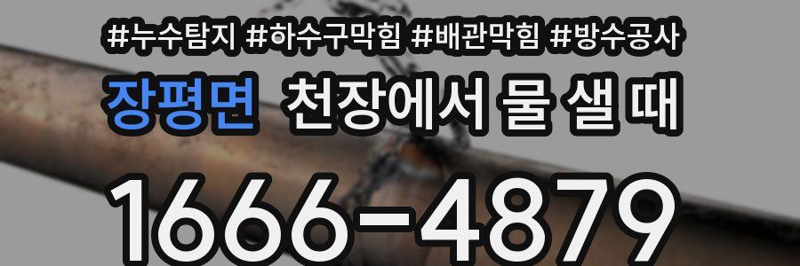 장평면 천장에서 물 샐 때