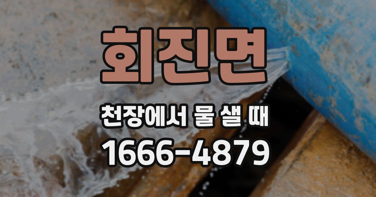 회진면 천장에서 물 샐 때