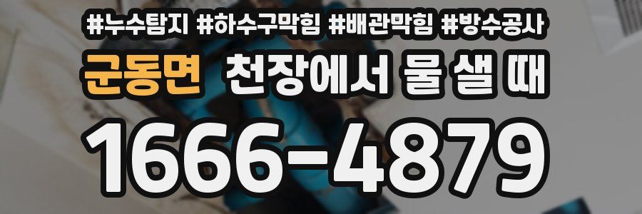 군동면 천장에서 물 샐 때