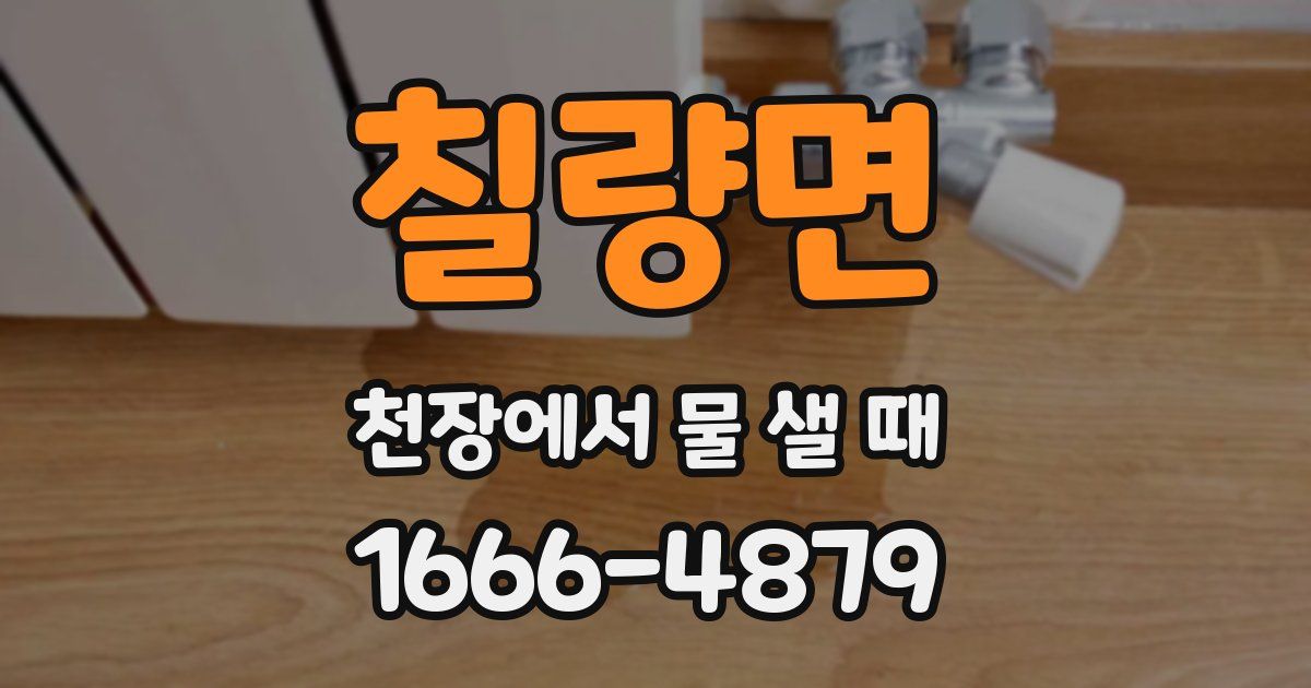 칠량면 천장에서 물 샐 때