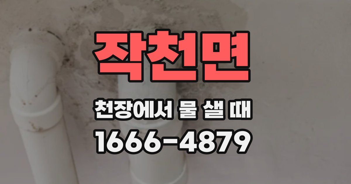 작천면 천장에서 물 샐 때