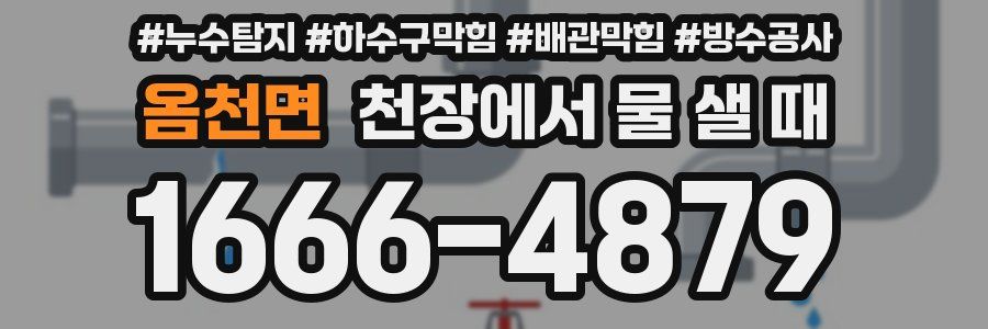 옴천면 천장에서 물 샐 때