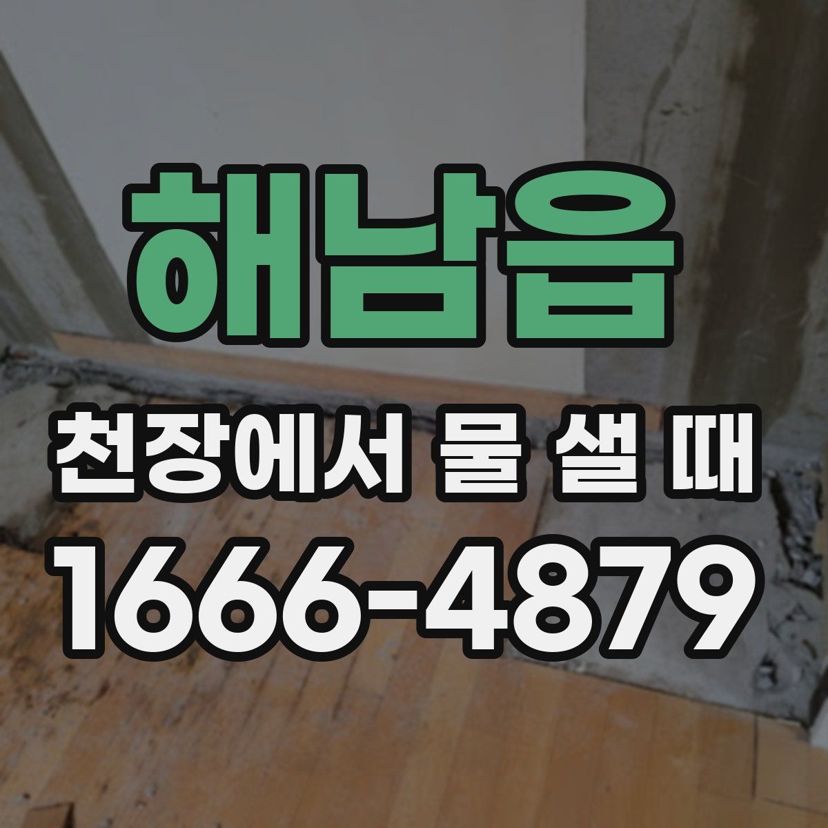 해남읍 천장에서 물 샐 때