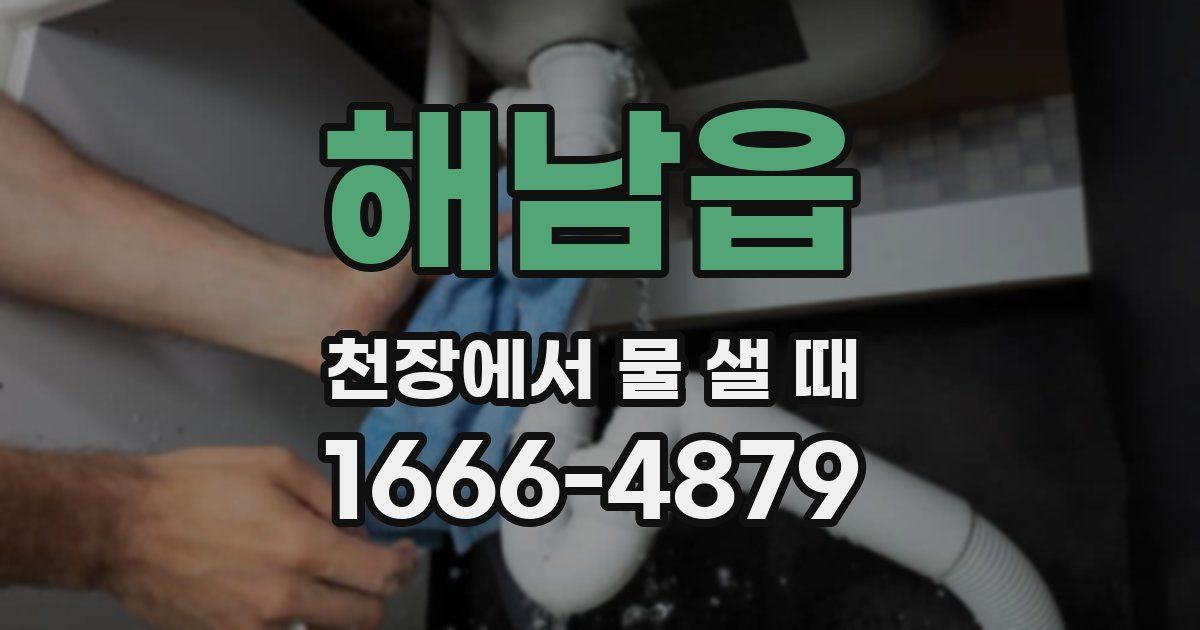 해남읍 천장에서 물 샐 때