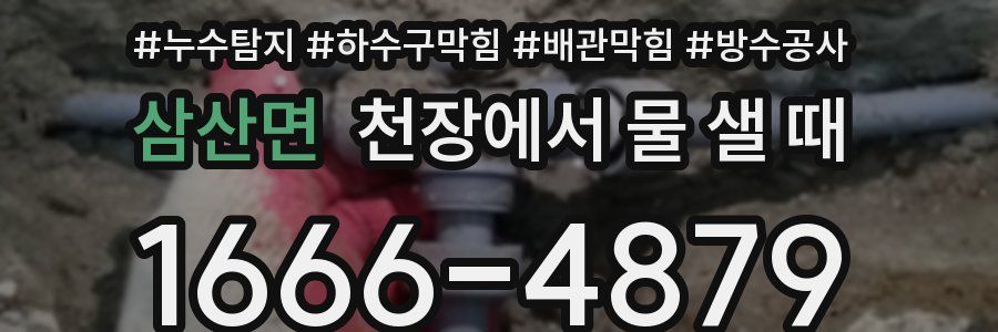 삼산면 천장에서 물 샐 때