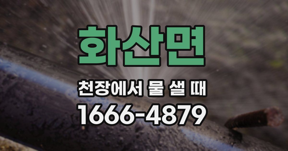 화산면 천장에서 물 샐 때