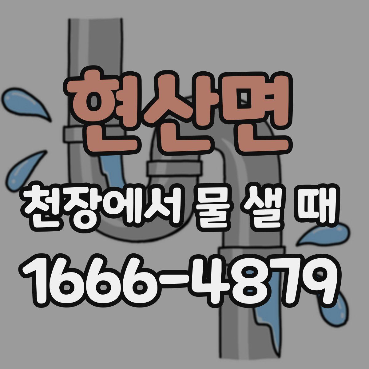 현산면 천장에서 물 샐 때
