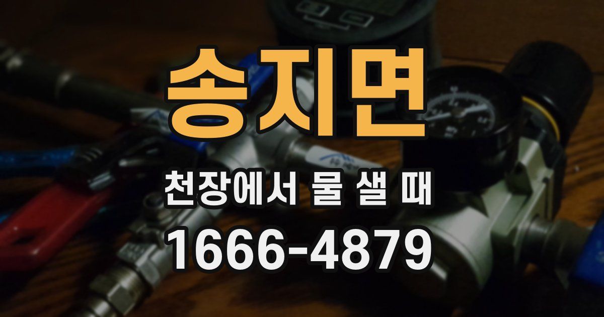 송지면 천장에서 물 샐 때