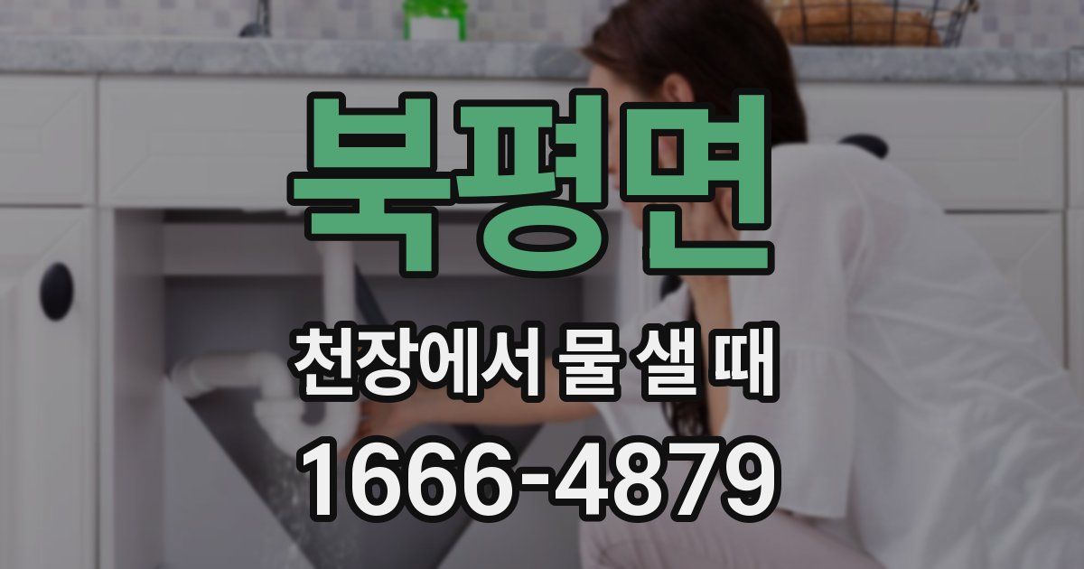 북평면 천장에서 물 샐 때