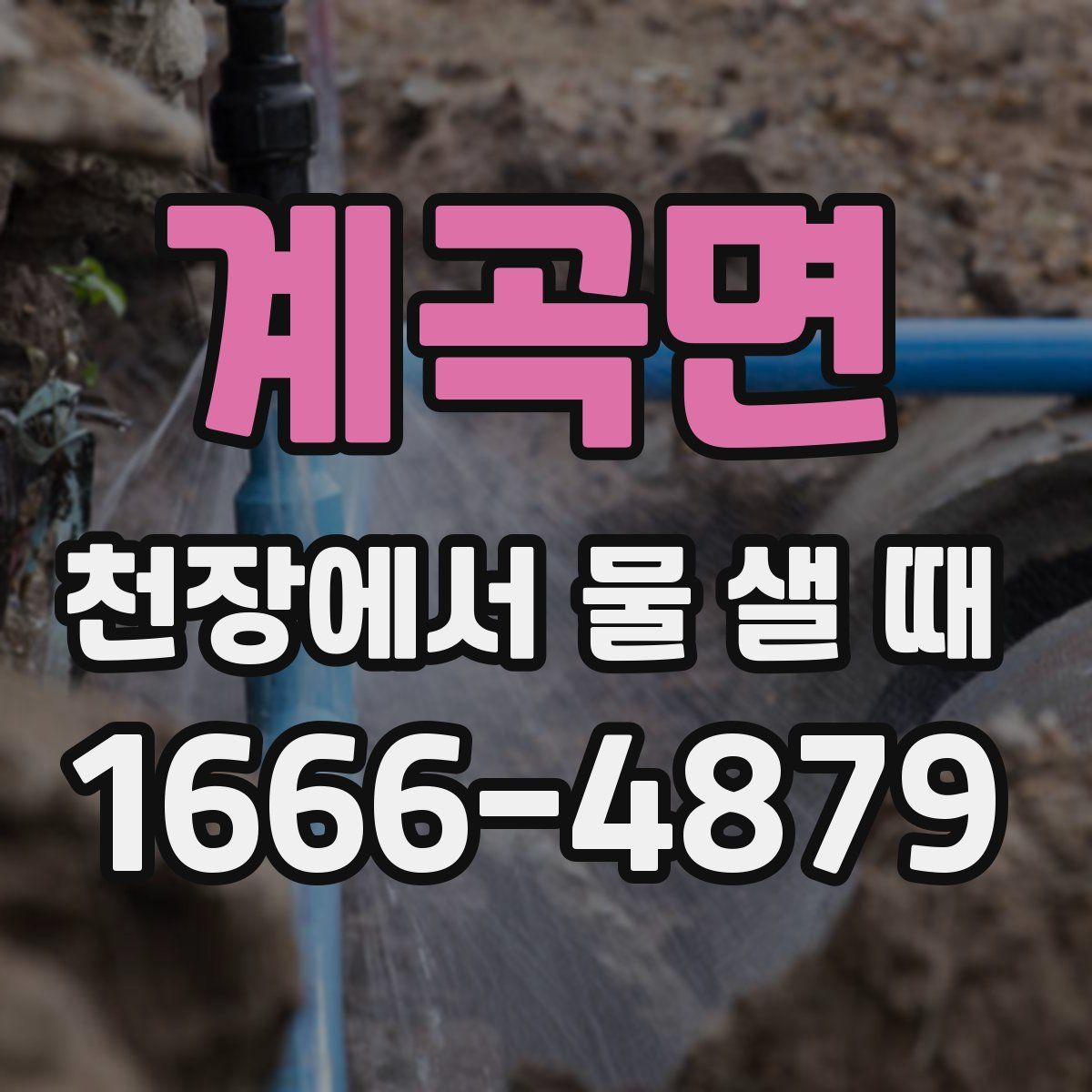 계곡면 천장에서 물 샐 때