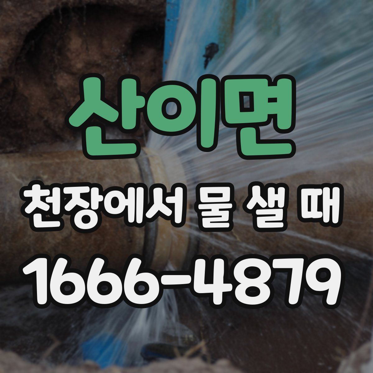 산이면 천장에서 물 샐 때