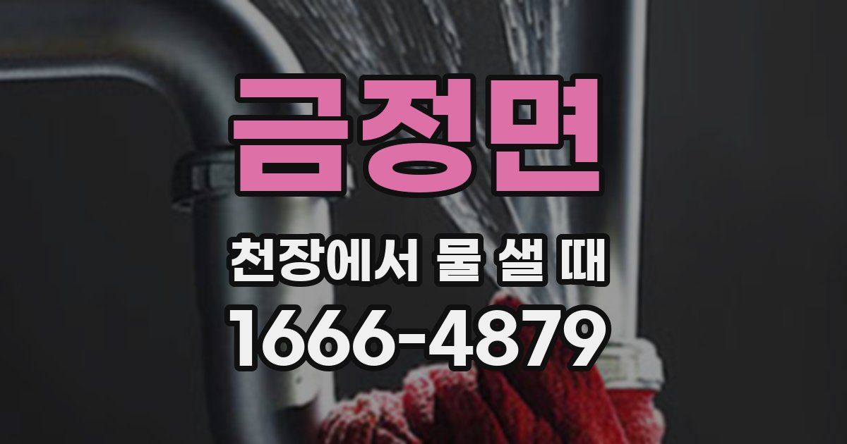 금정면 천장에서 물 샐 때
