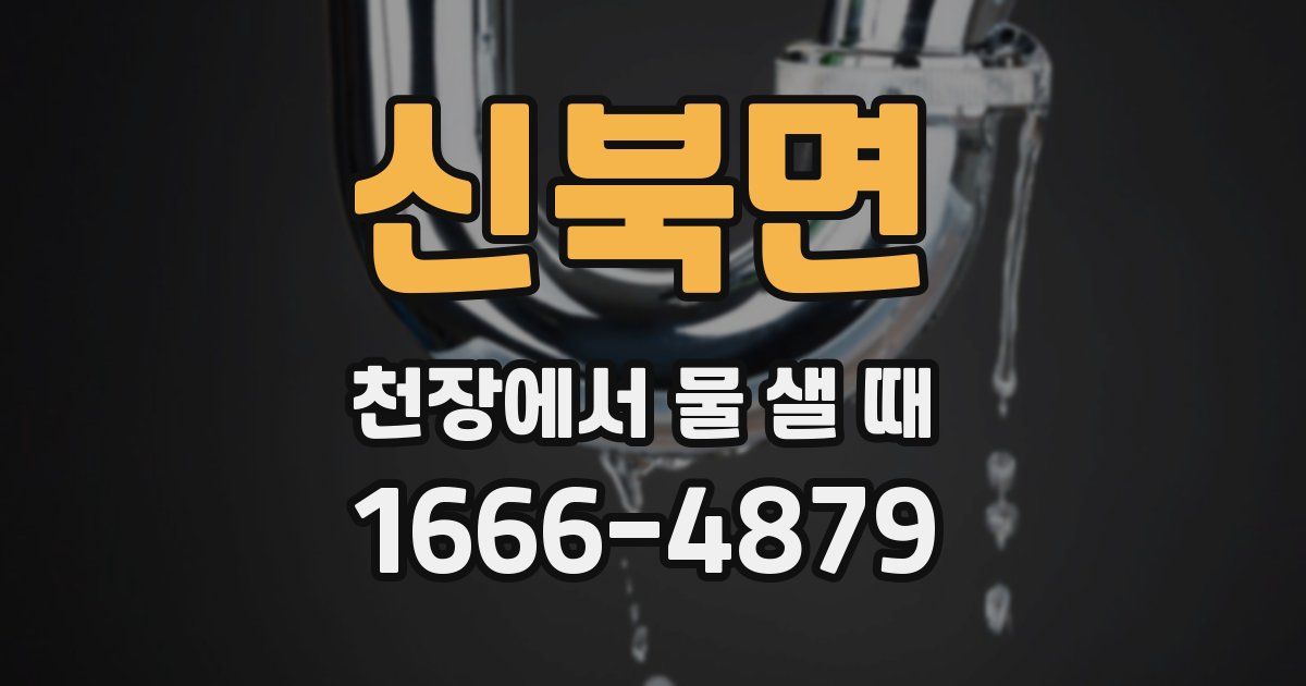 신북면 천장에서 물 샐 때