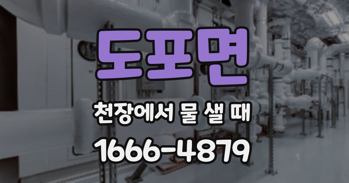 도포면 천장에서 물 샐 때