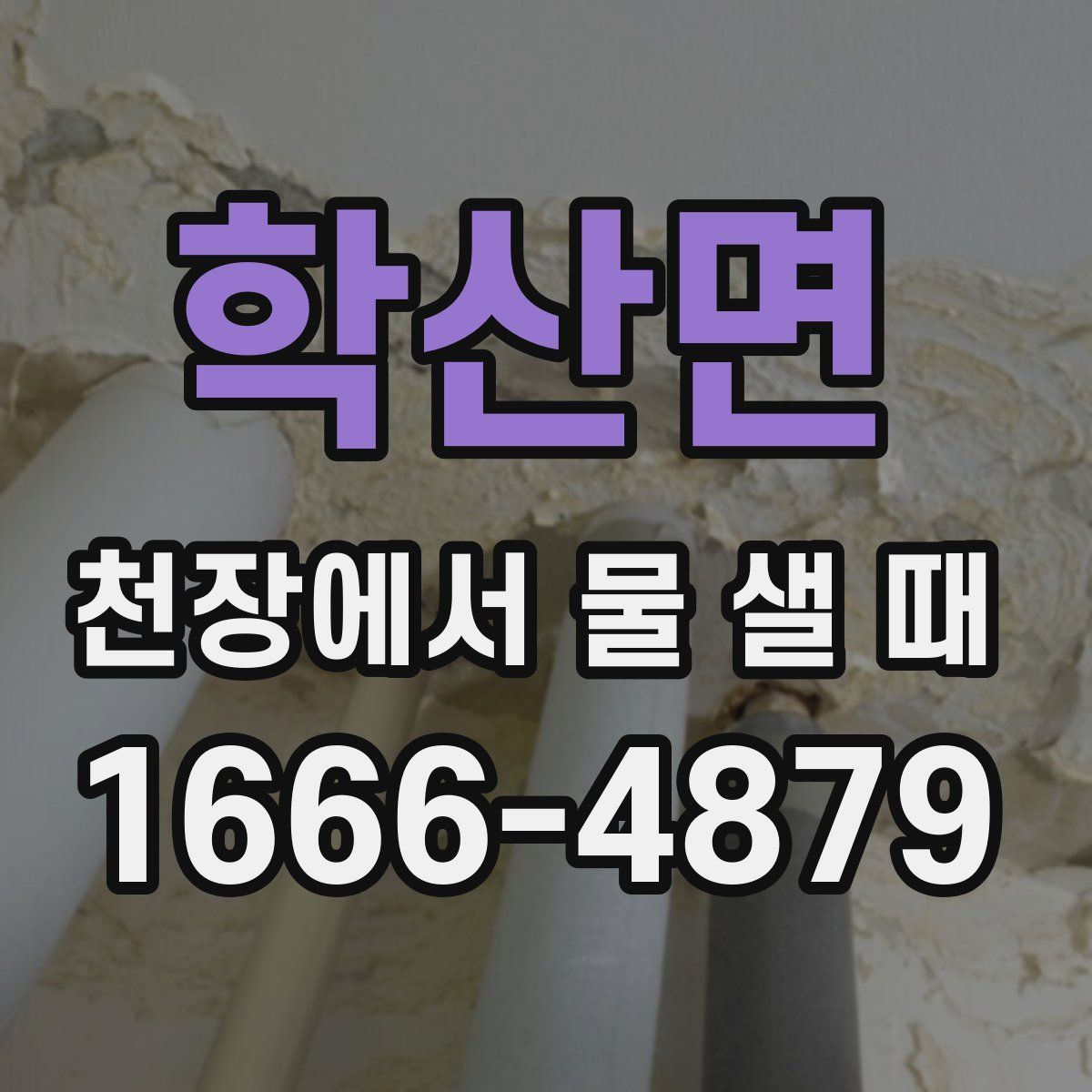 학산면 천장에서 물 샐 때