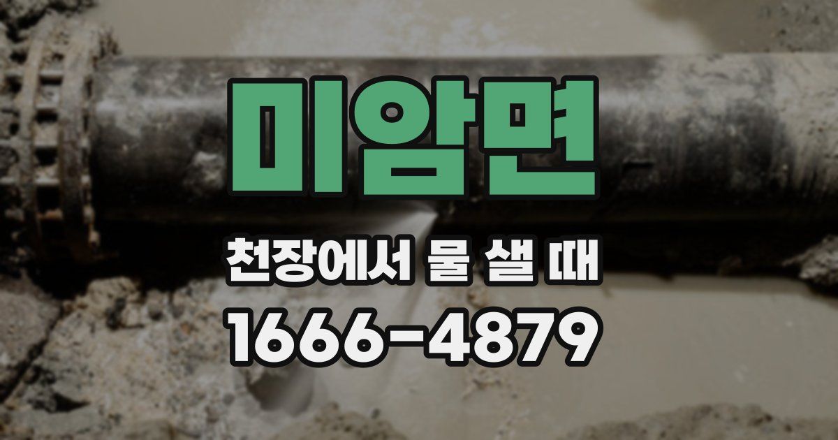 미암면 천장에서 물 샐 때