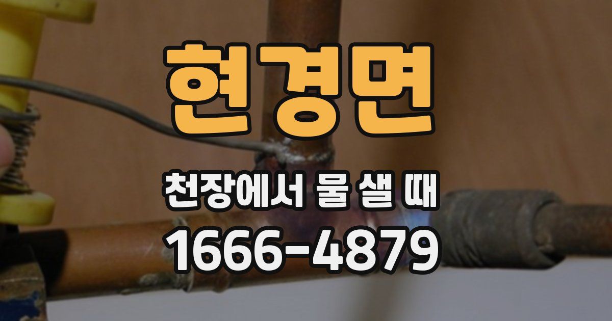 현경면 천장에서 물 샐 때
