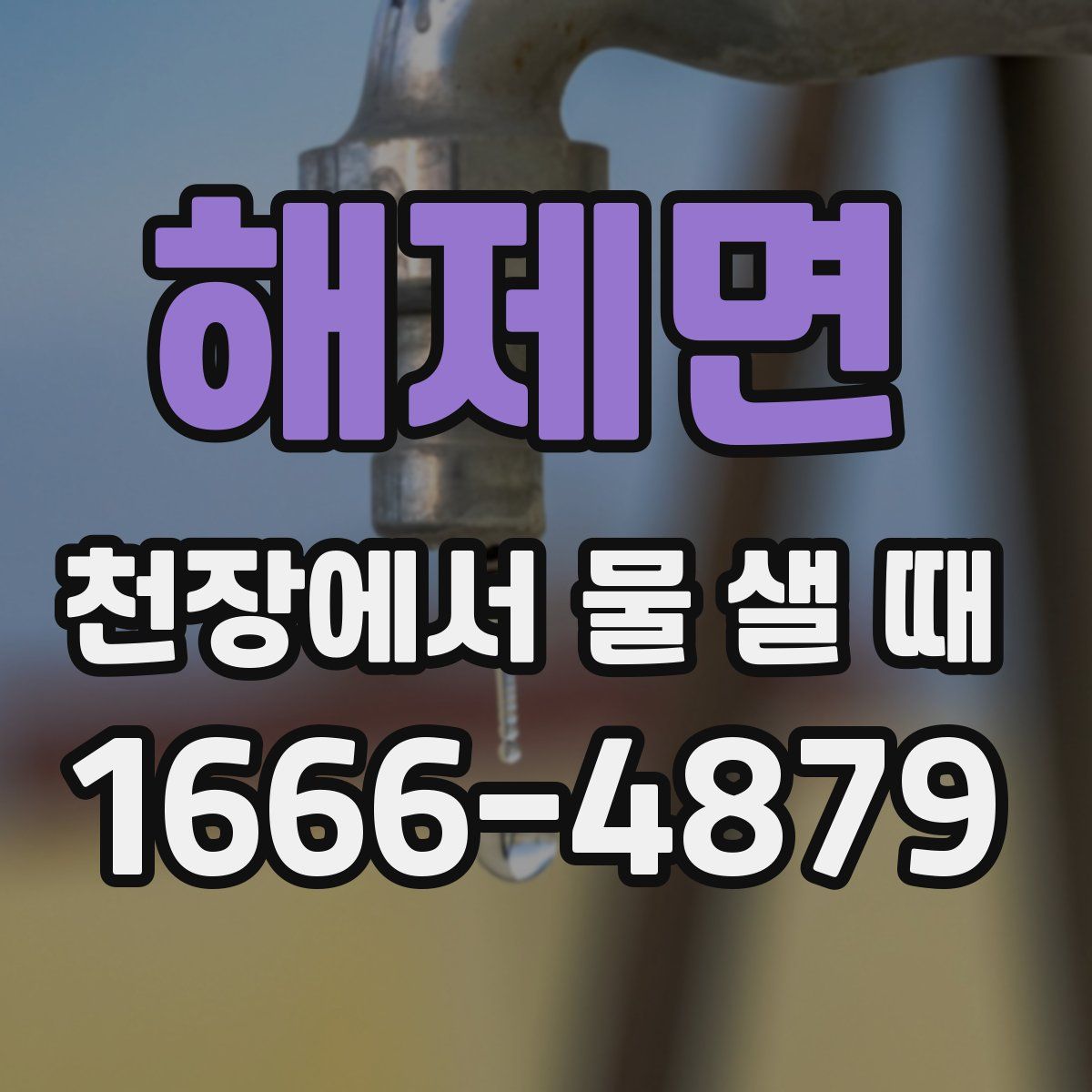 해제면 천장에서 물 샐 때