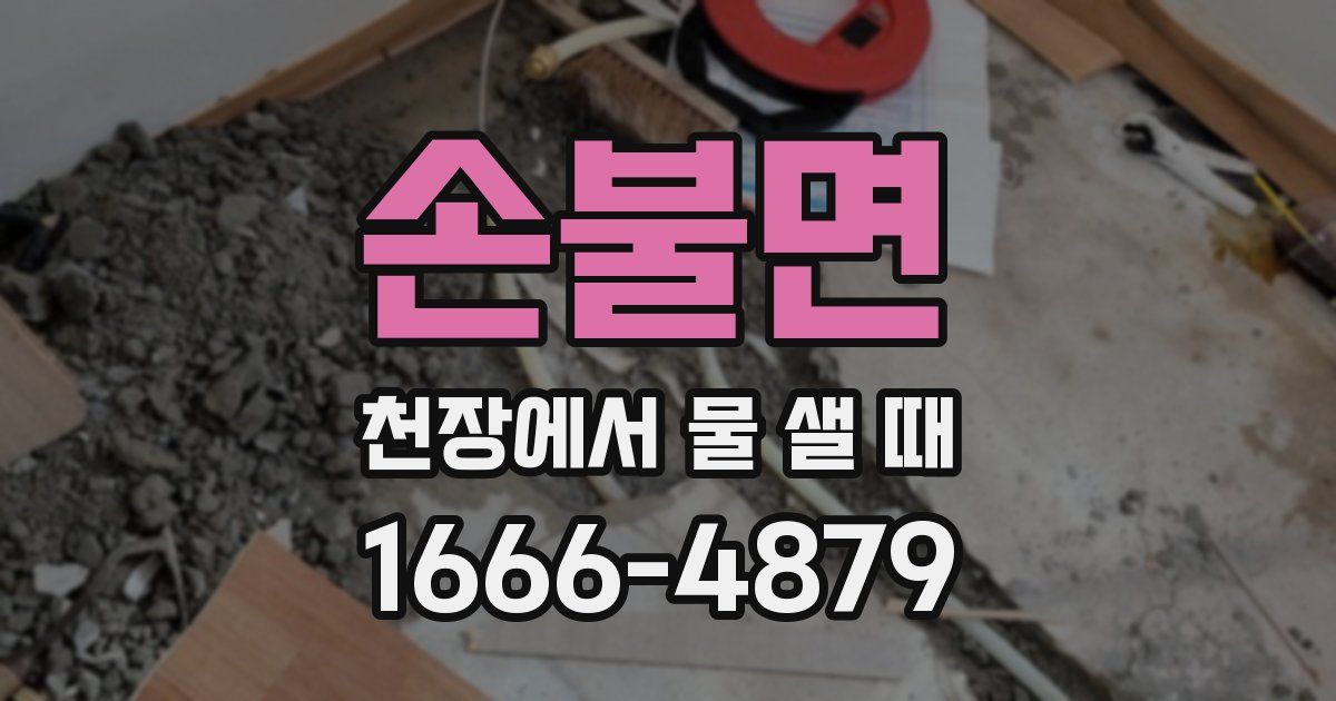 손불면 천장에서 물 샐 때