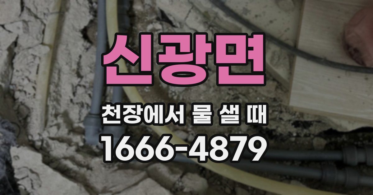 신광면 천장에서 물 샐 때