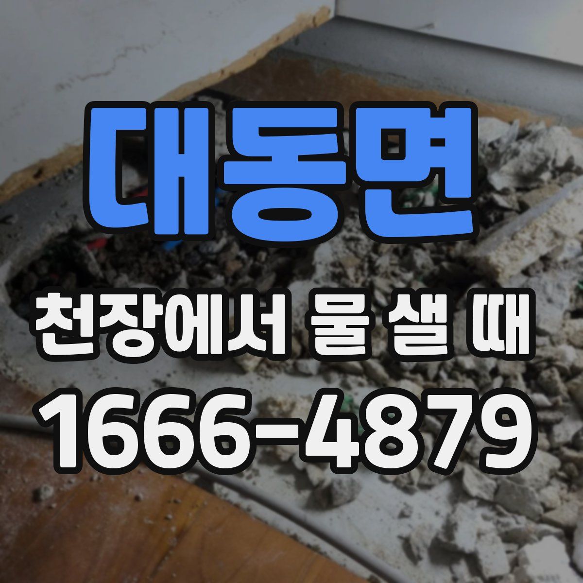 대동면 천장에서 물 샐 때