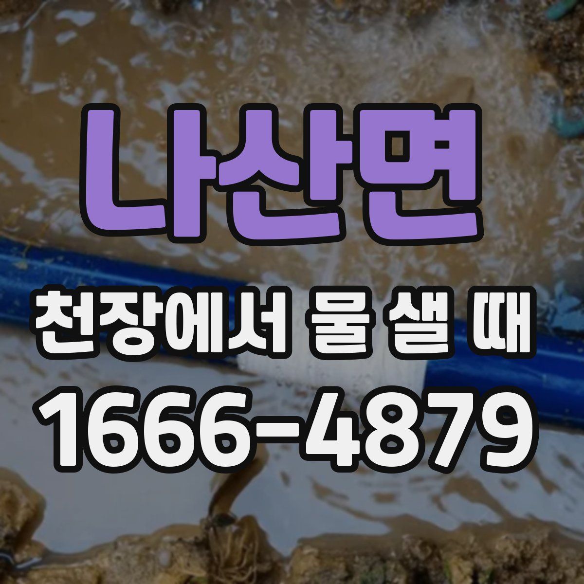 나산면 천장에서 물 샐 때
