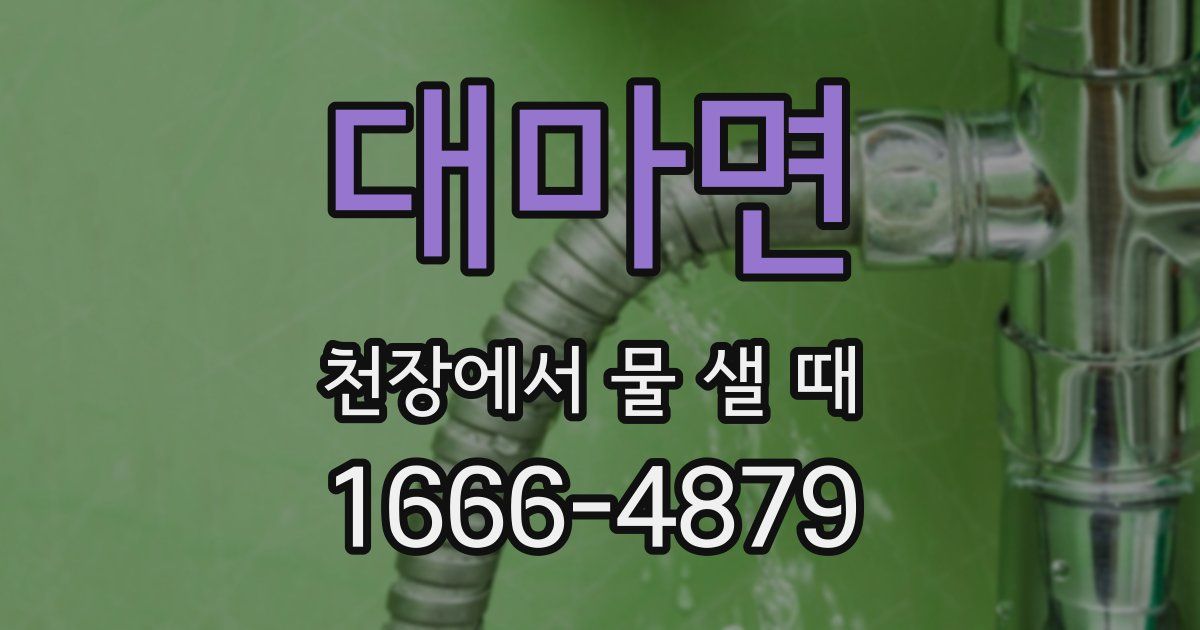 대마면 천장에서 물 샐 때