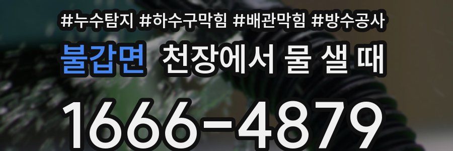 불갑면 천장에서 물 샐 때