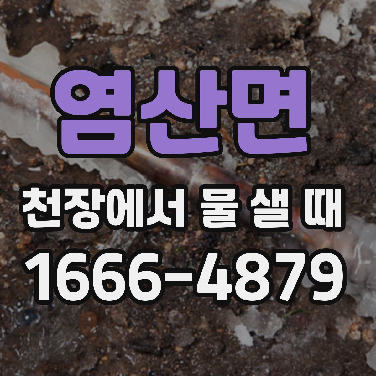 염산면 천장에서 물 샐 때