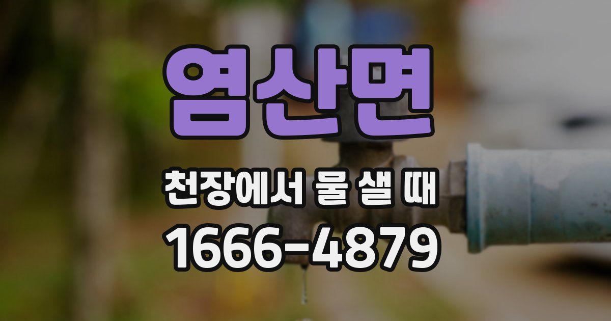 염산면 천장에서 물 샐 때