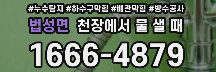 법성면 천장에서 물 샐 때