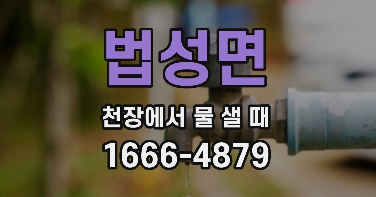 법성면 천장에서 물 샐 때