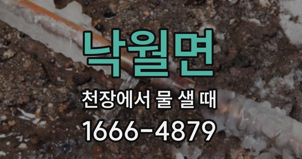 낙월면 천장에서 물 샐 때