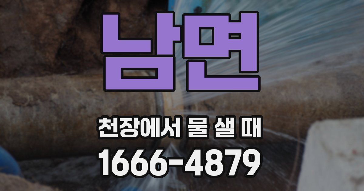 남면 천장에서 물 샐 때