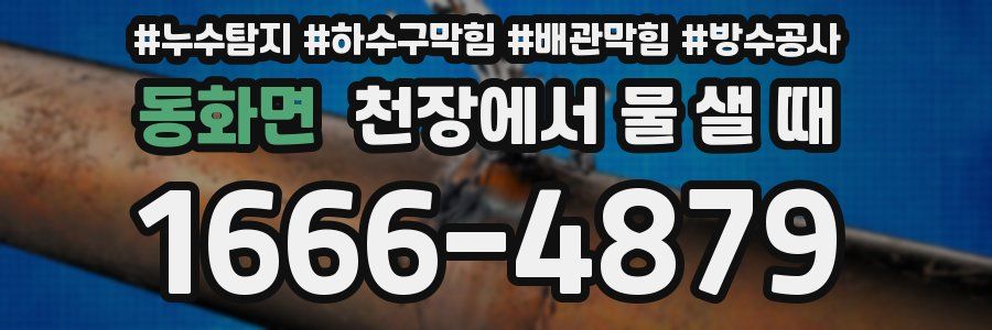 동화면 천장에서 물 샐 때