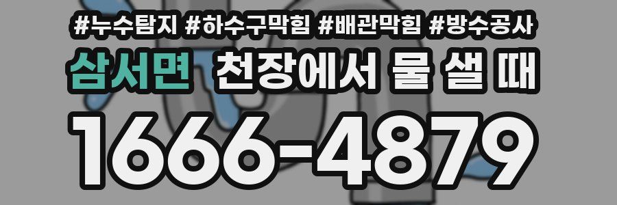 삼서면 천장에서 물 샐 때