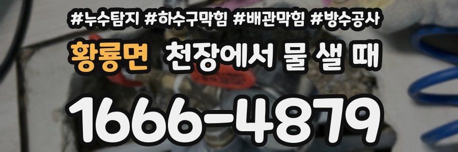 황룡면 천장에서 물 샐 때