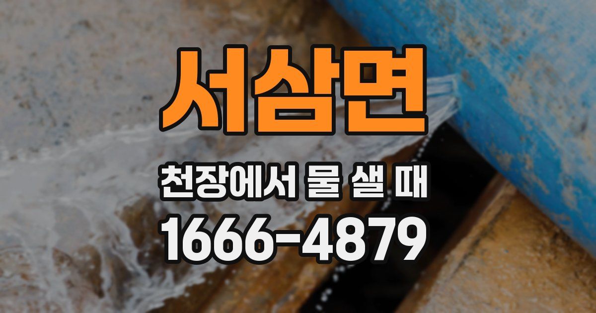 서삼면 천장에서 물 샐 때
