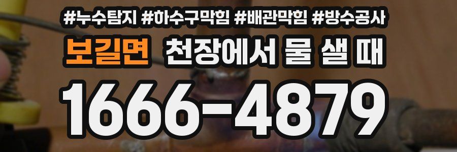 보길면 천장에서 물 샐 때