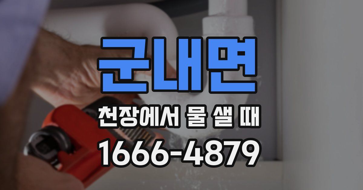 군내면 천장에서 물 샐 때