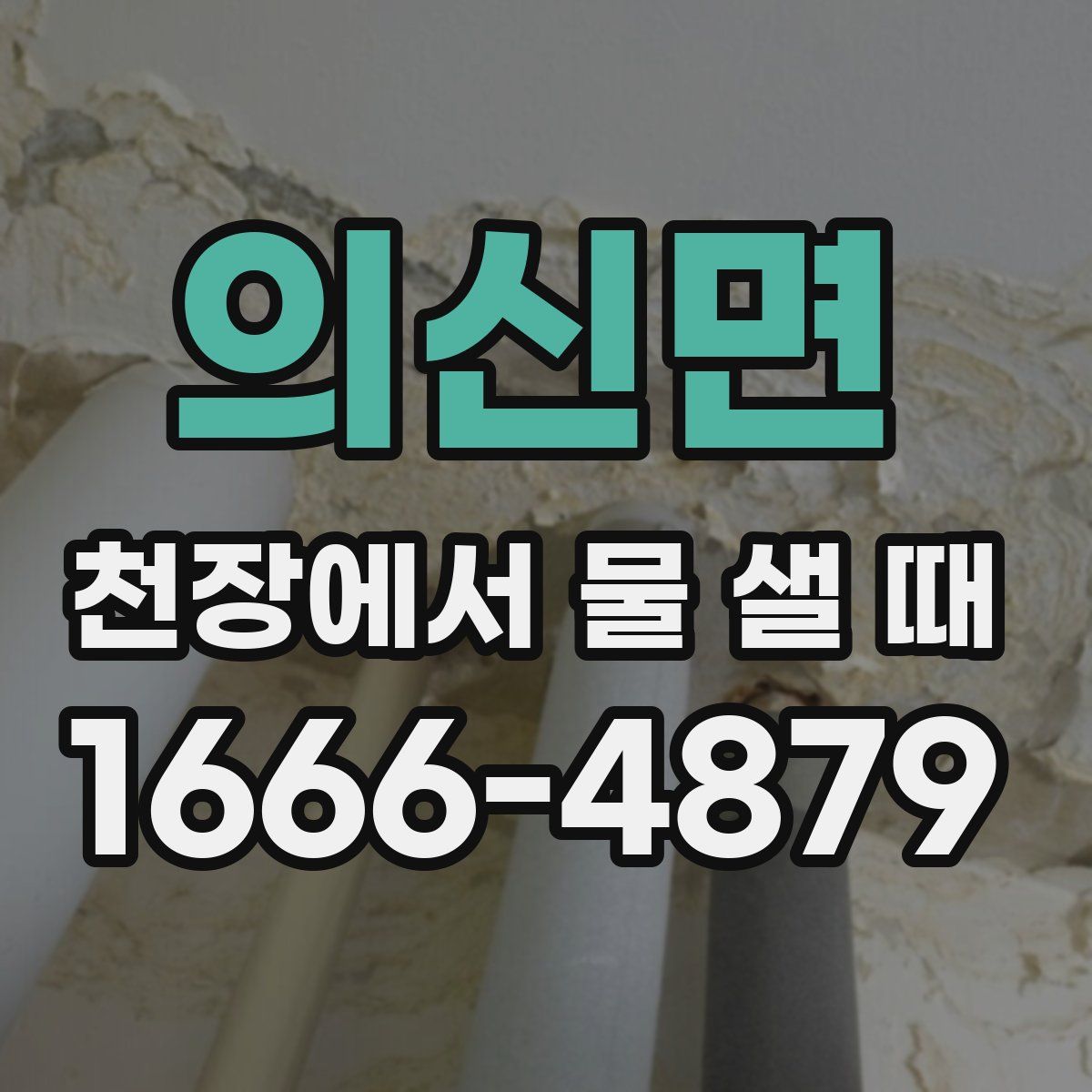 의신면 천장에서 물 샐 때